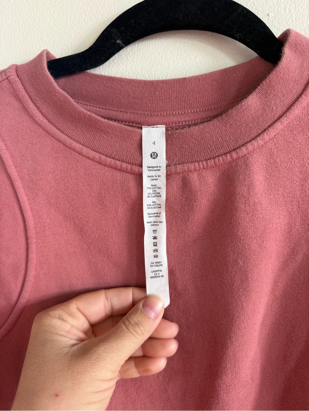 SOLD Lululemon Loungeful Rose Pink Crewneck Sweatshirt - Picture 3 of 3